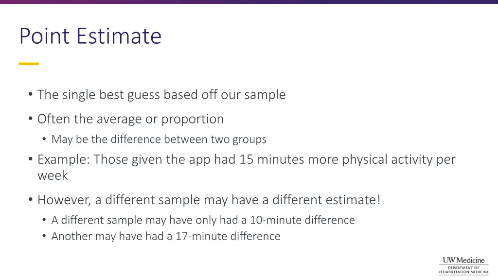 point estimate