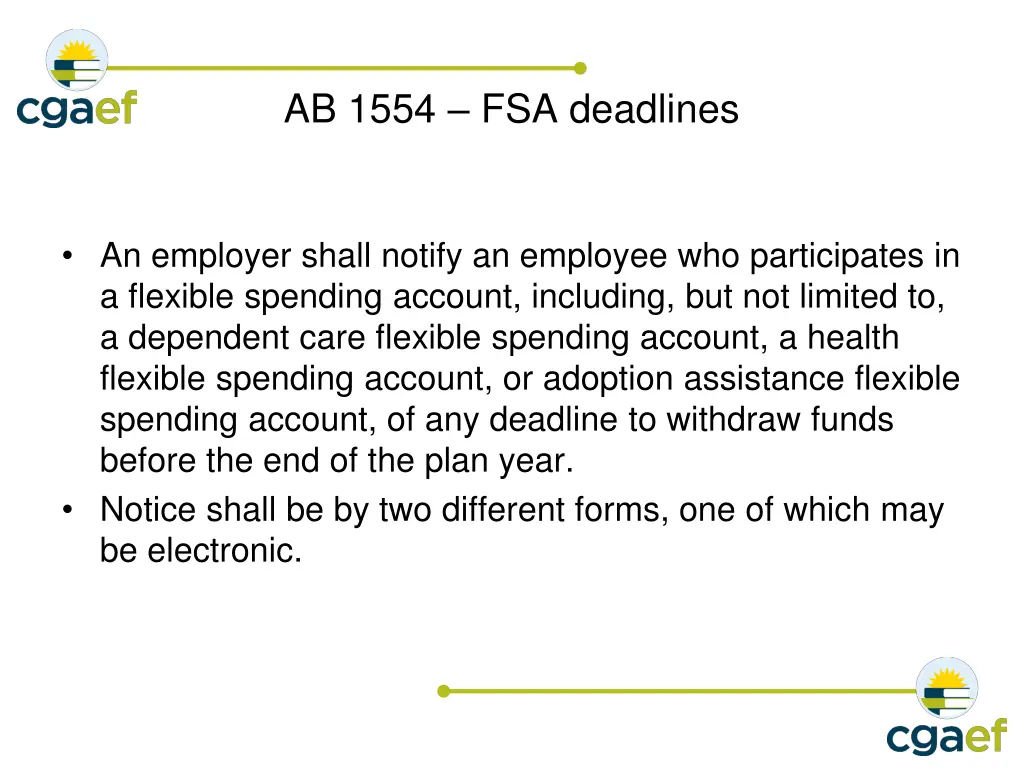ab 1554 fsa deadlines