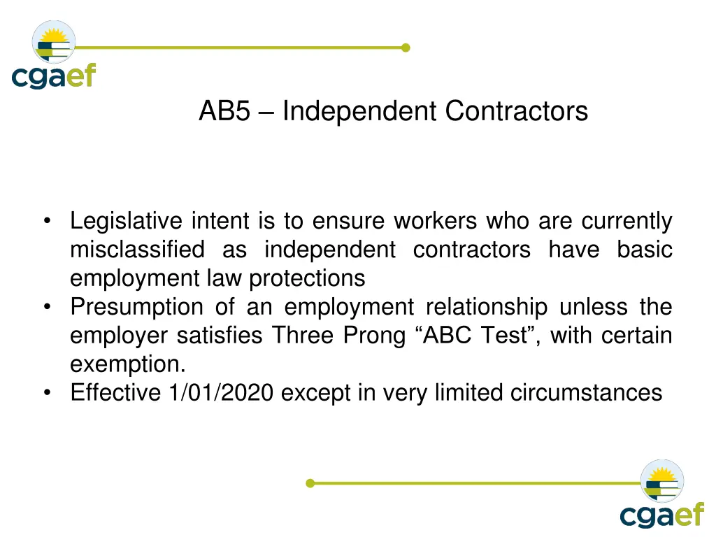 ab5 independent contractors