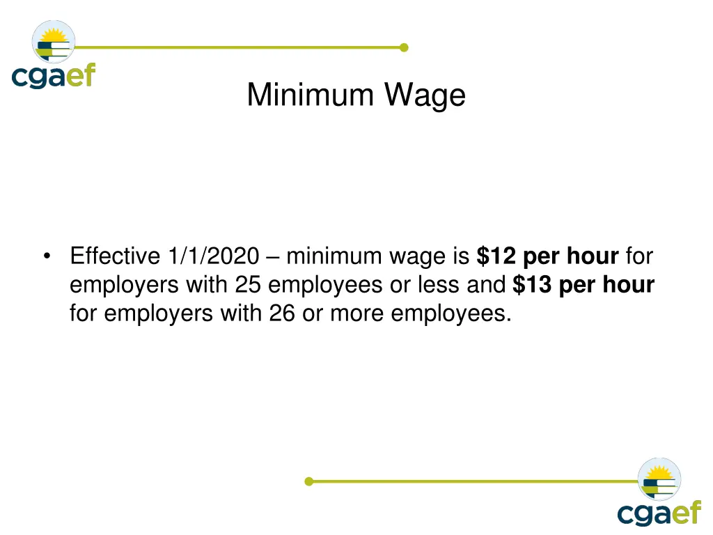 minimum wage