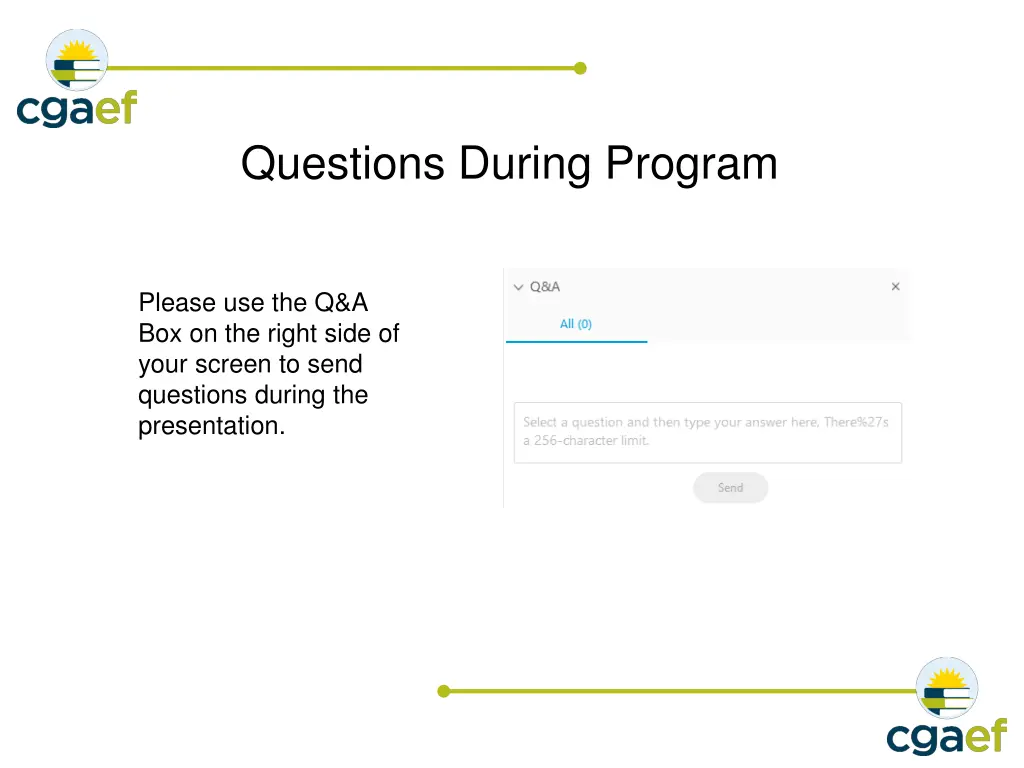 questions during program