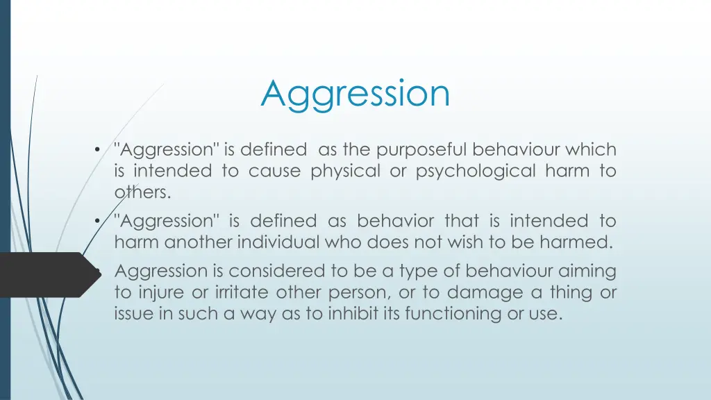 aggression