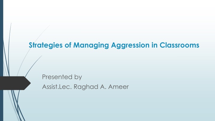 strategies of managing aggression in classrooms