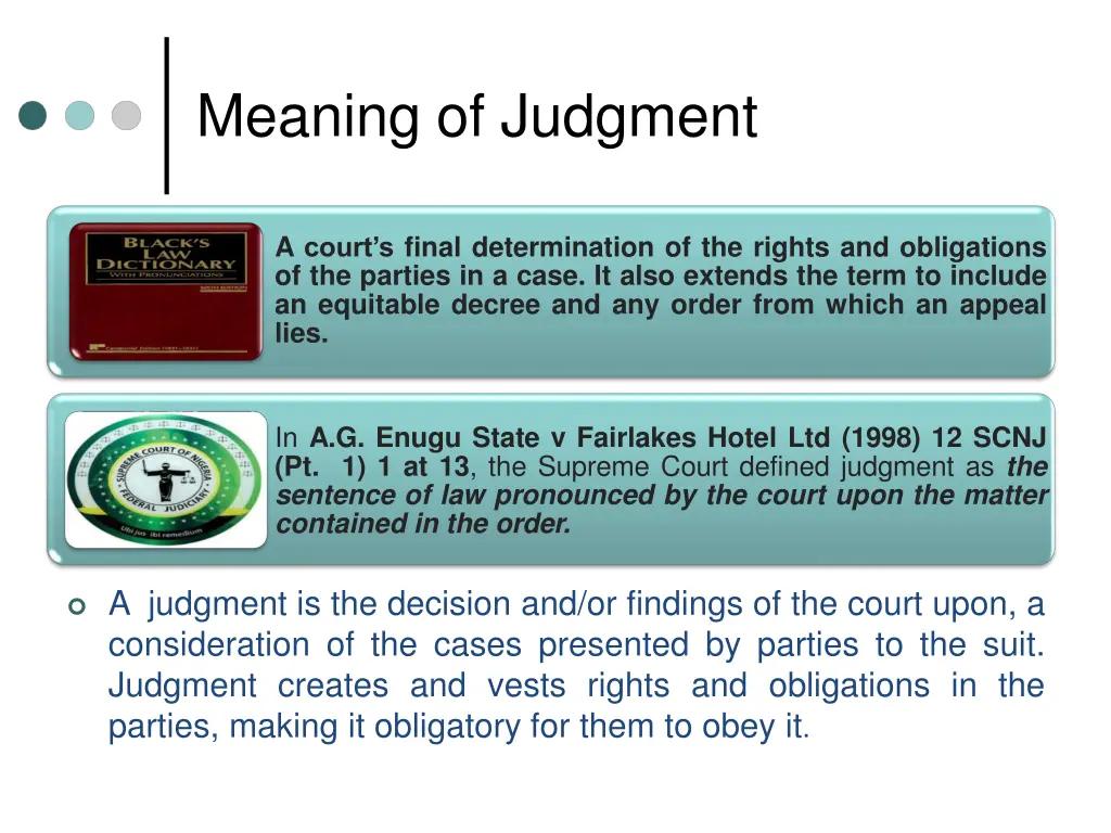 meaning of judgment