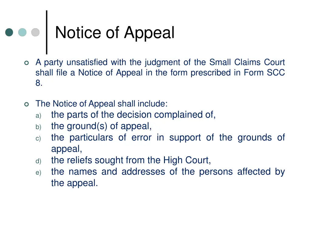notice of appeal