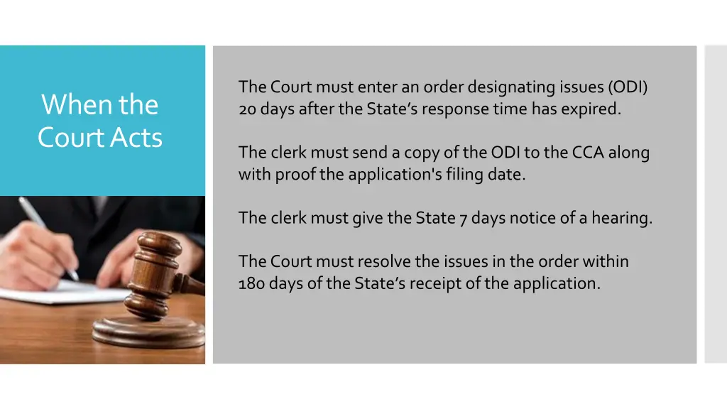the court must enter an order designating issues