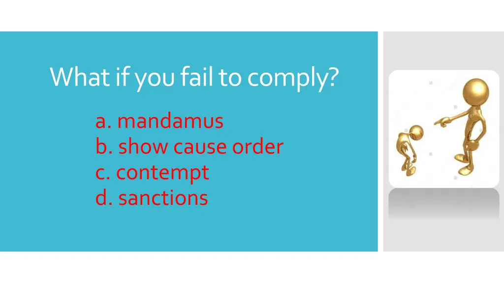 what if you fail to comply