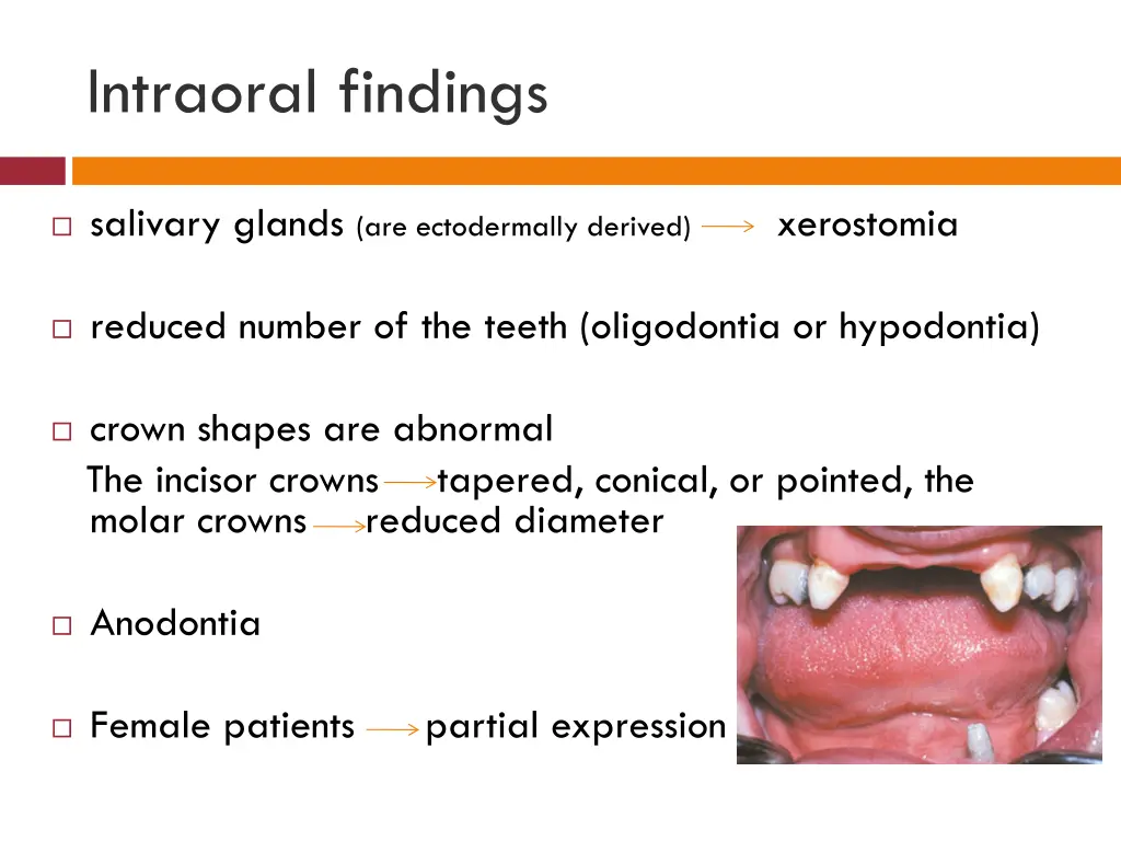 intraoral findings