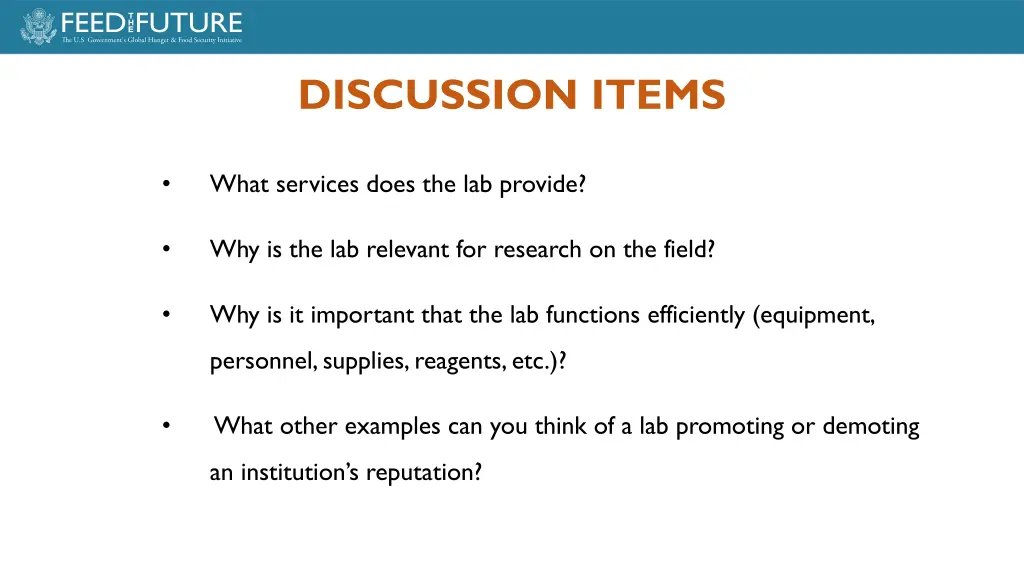 discussion items