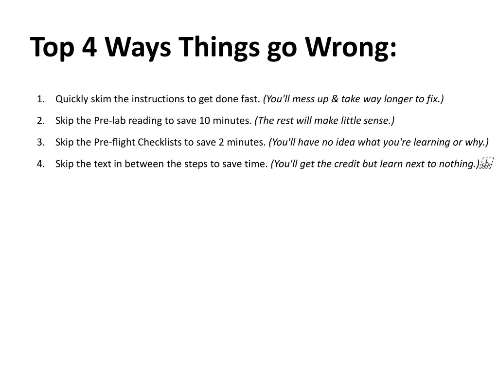 top 4 ways things go wrong