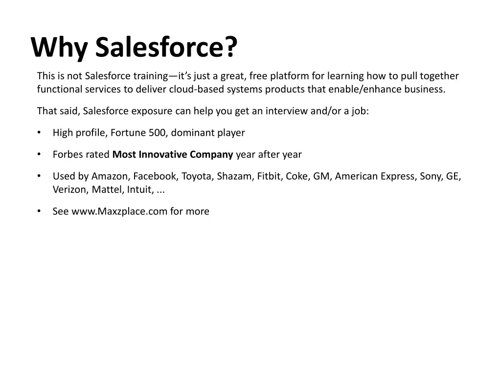 why salesforce
