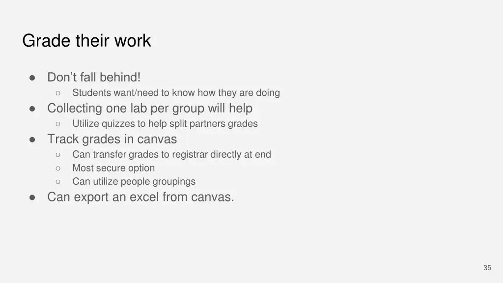 grade their work