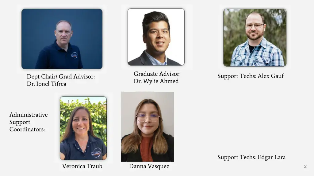 graduate advisor dr wylie ahmed