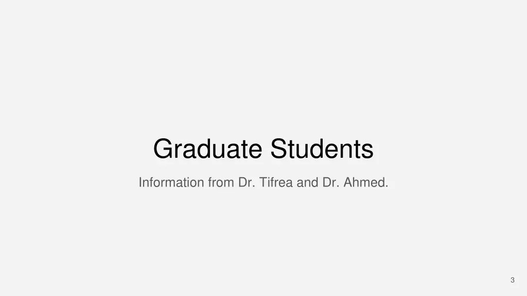 graduate students