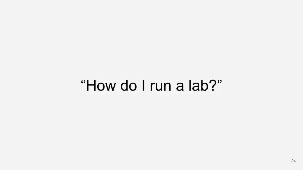 how do i run a lab