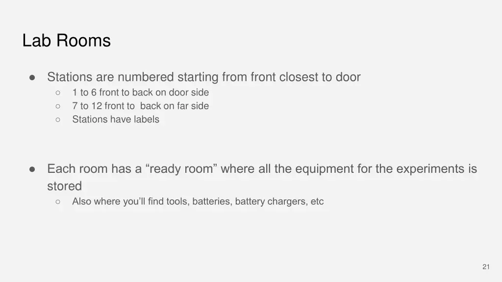 lab rooms