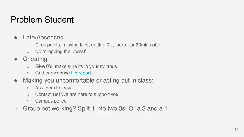 problem student