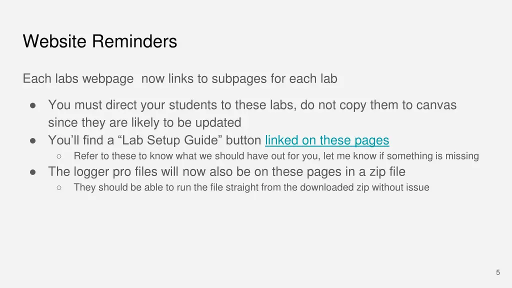 website reminders
