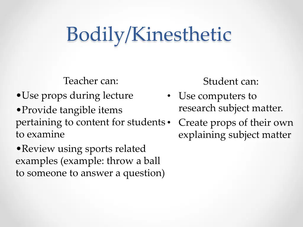 bodily kinesthetic 1