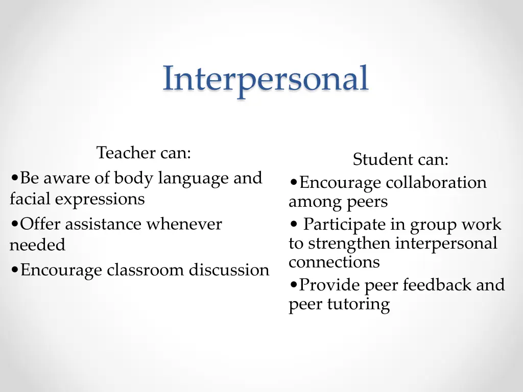 interpersonal