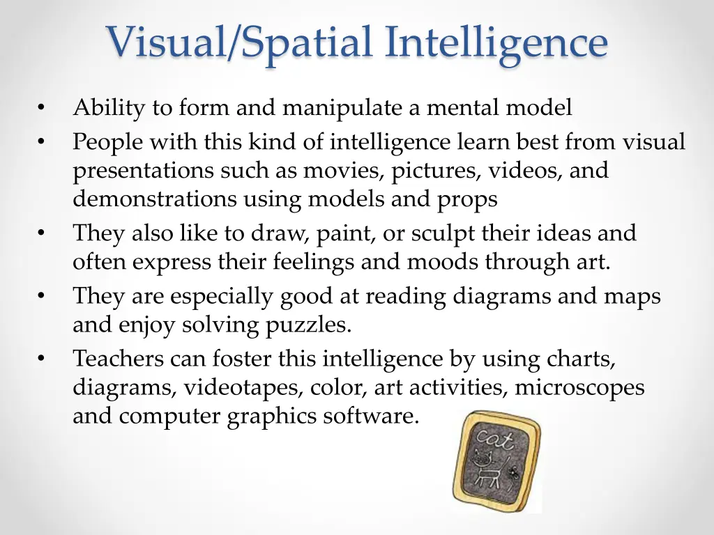 visual spatial intelligence