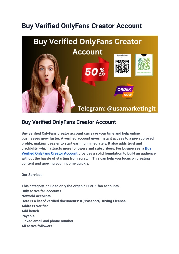 buy verified onlyfans creator account