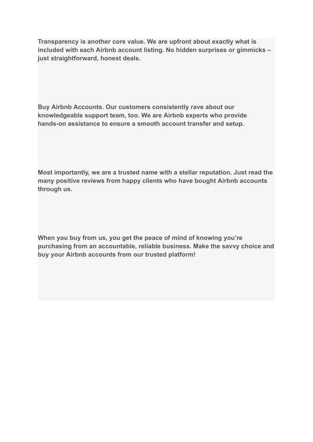 transparency is another core value we are upfront