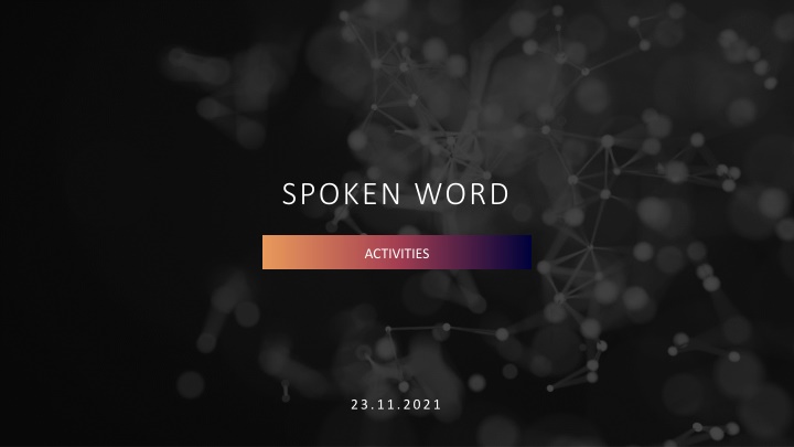 spoken word
