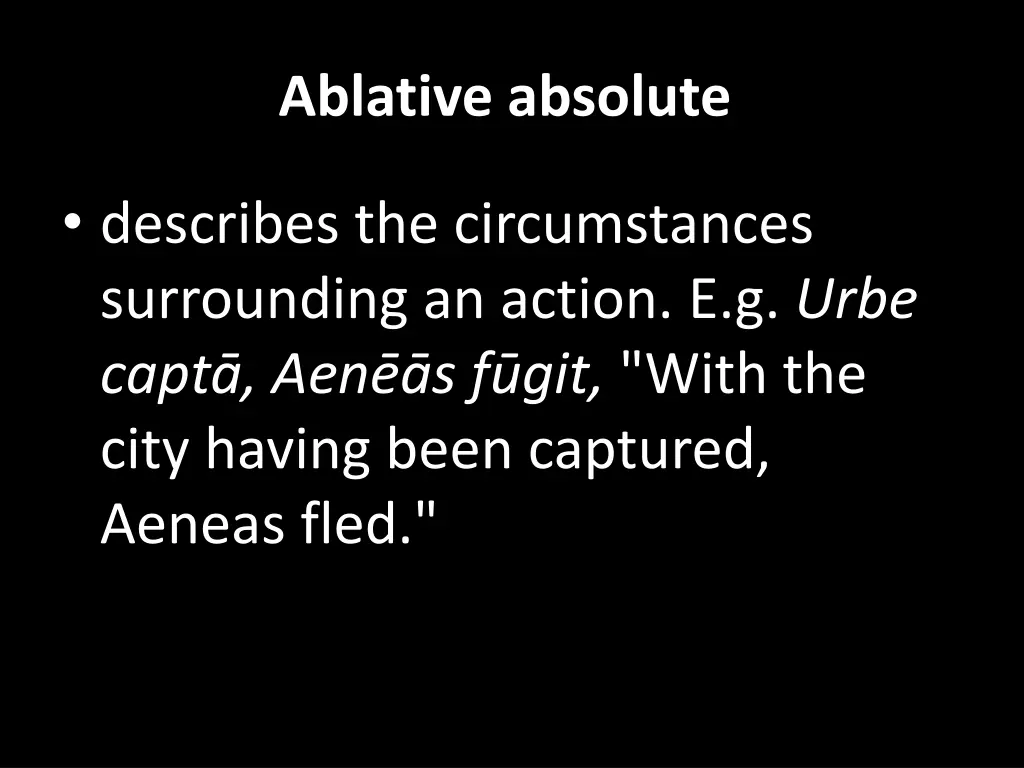 ablative absolute