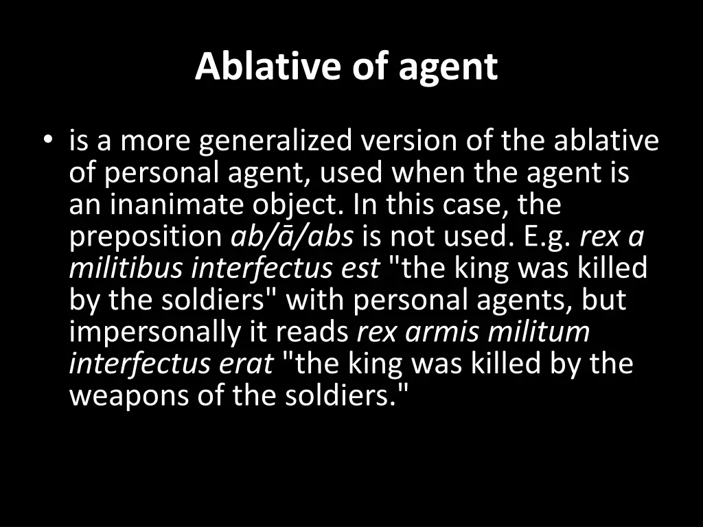 ablative of agent