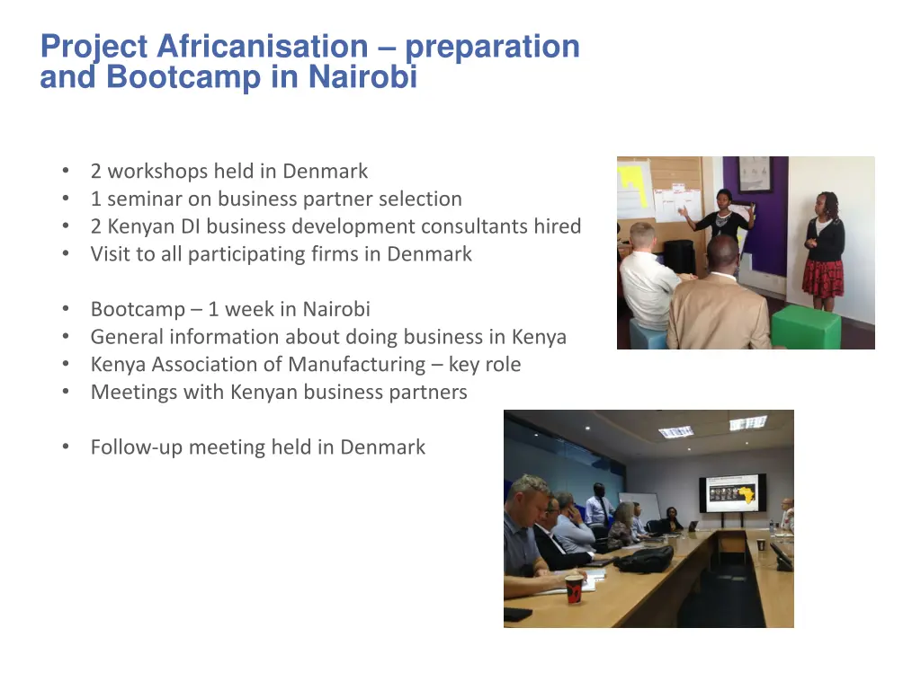 project africanisation preparation and bootcamp