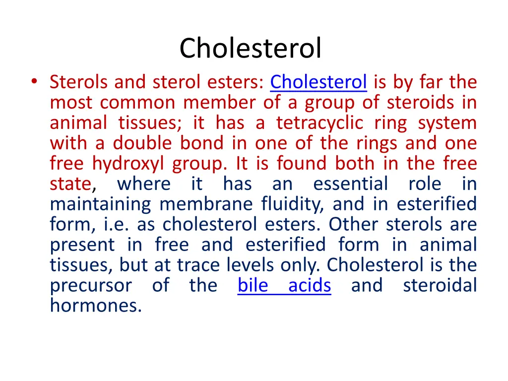 cholesterol