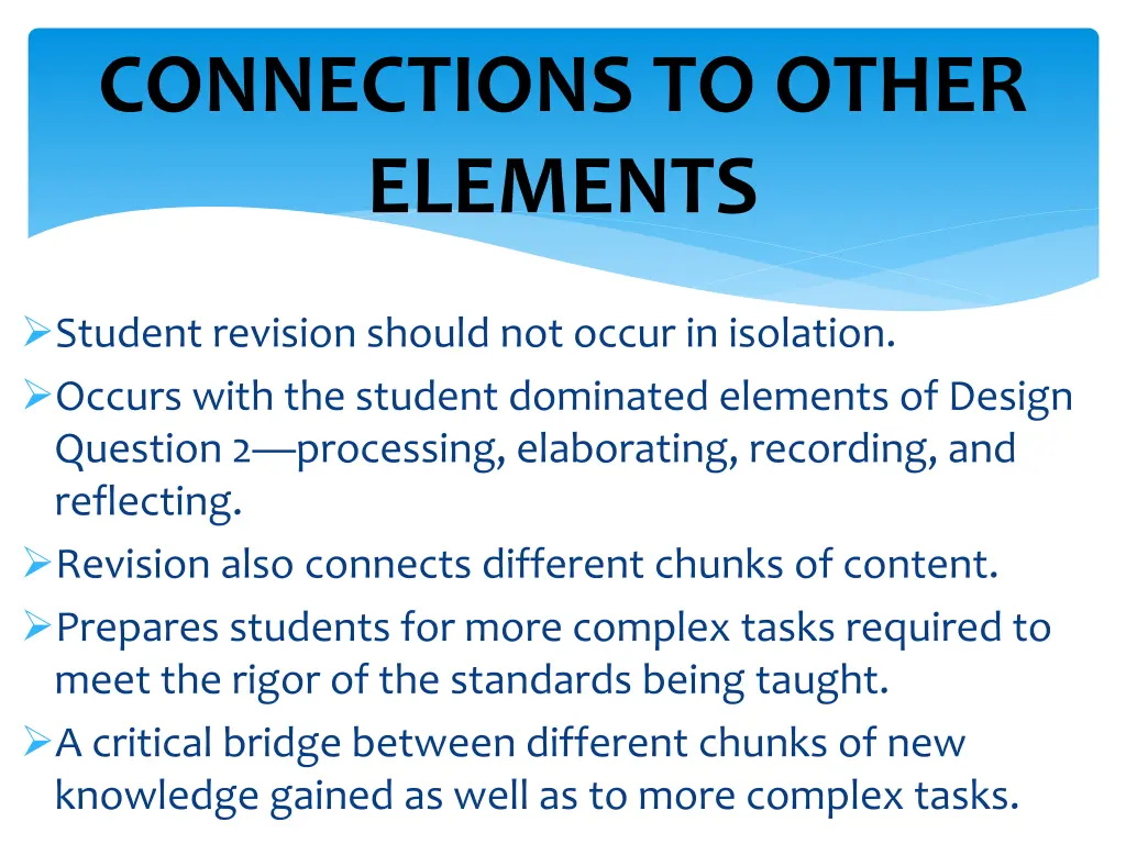 connections to other elements