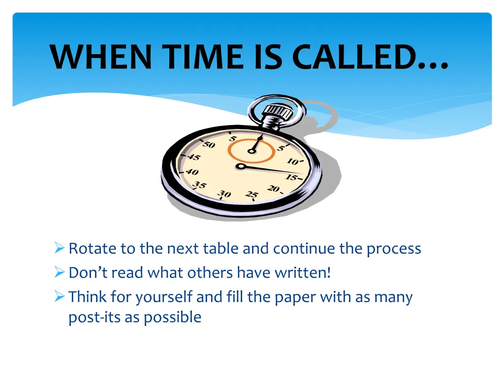 when time is called