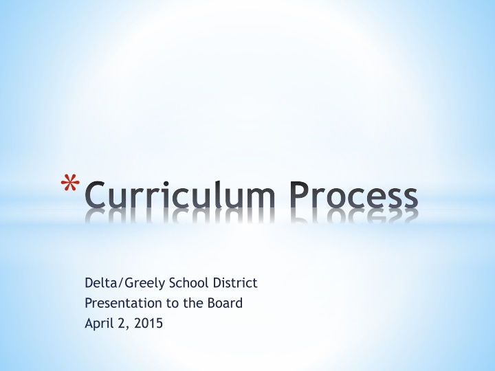 curriculum process