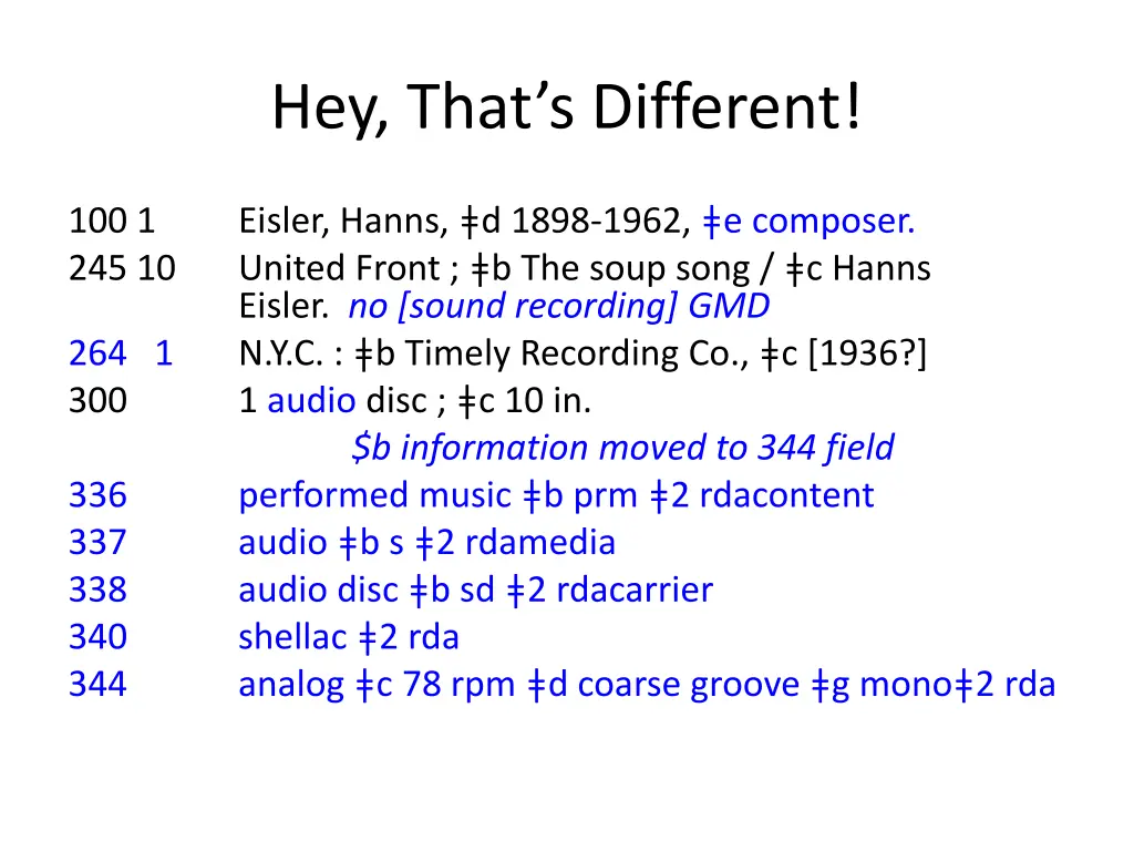 hey that s different 2