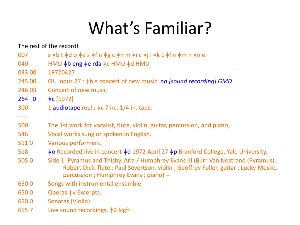 what s familiar