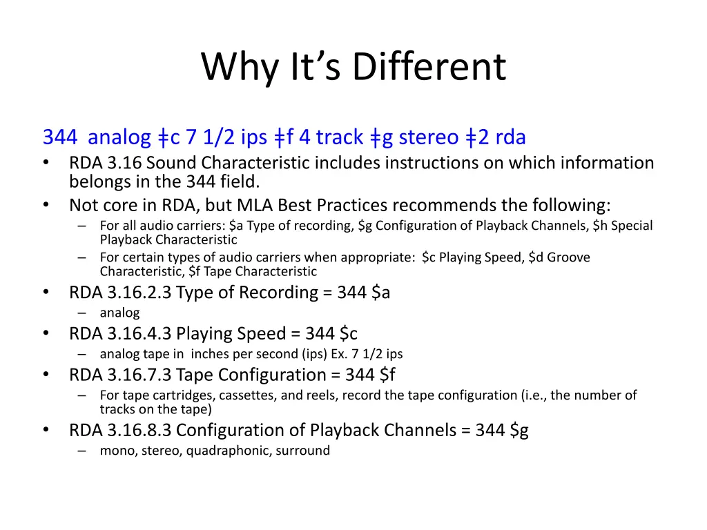 why it s different 2