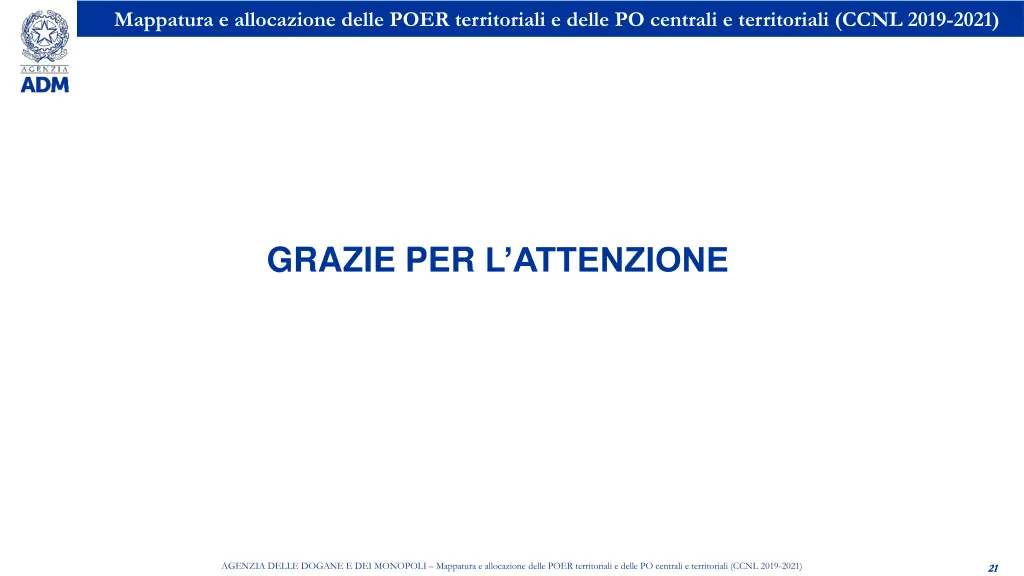 mappatura e allocazione delle poer territoriali 19