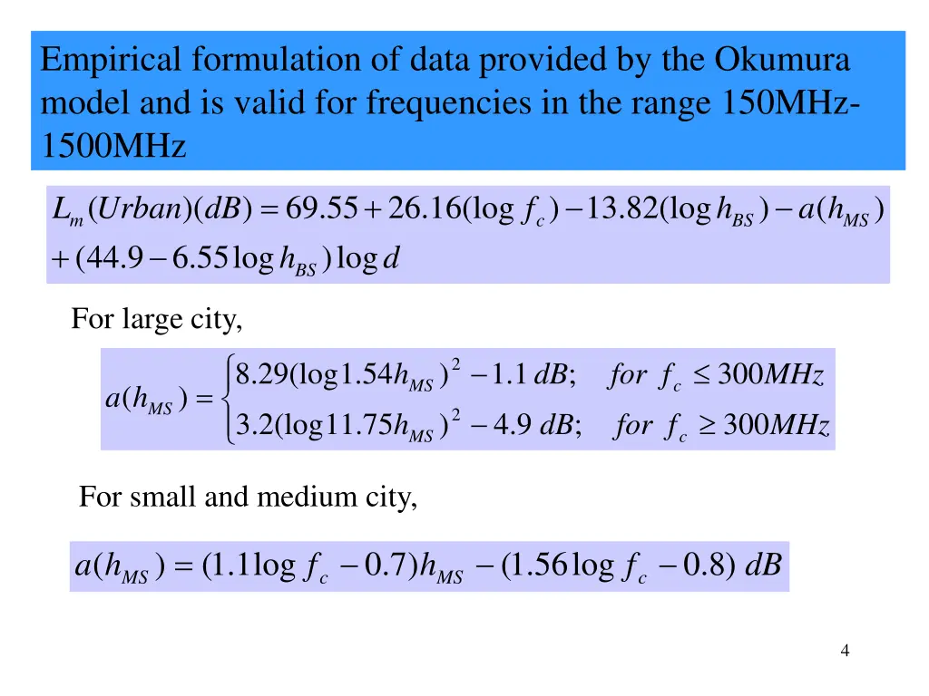 empirical formulation of data provided