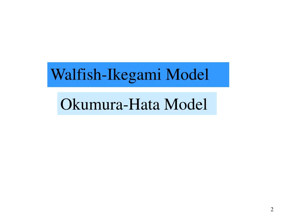 walfish ikegami model