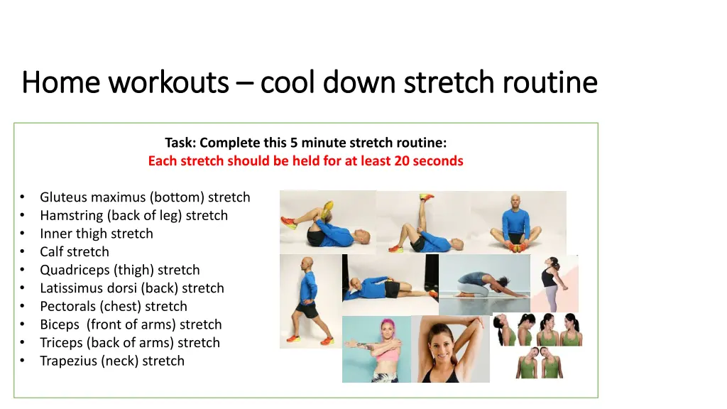 home workouts home workouts cool down stretch