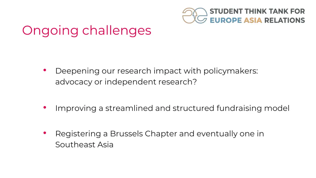 ongoing challenges