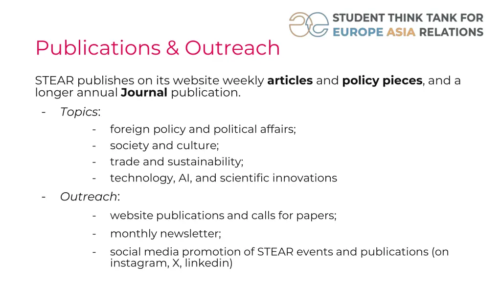 publications outreach