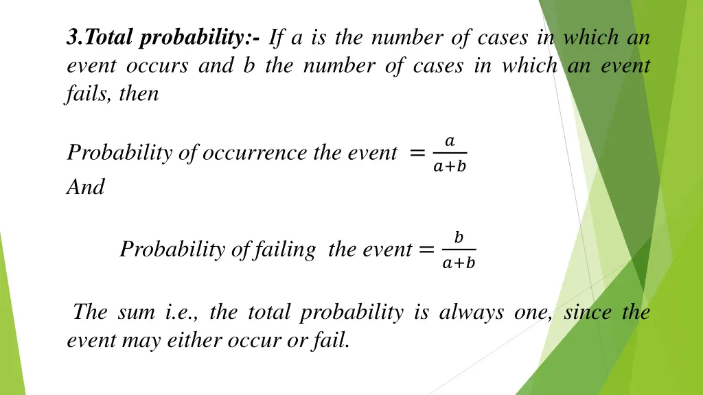 3 total probability if a is the number of cases