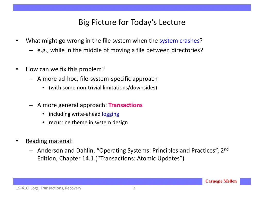 big picture for today s lecture