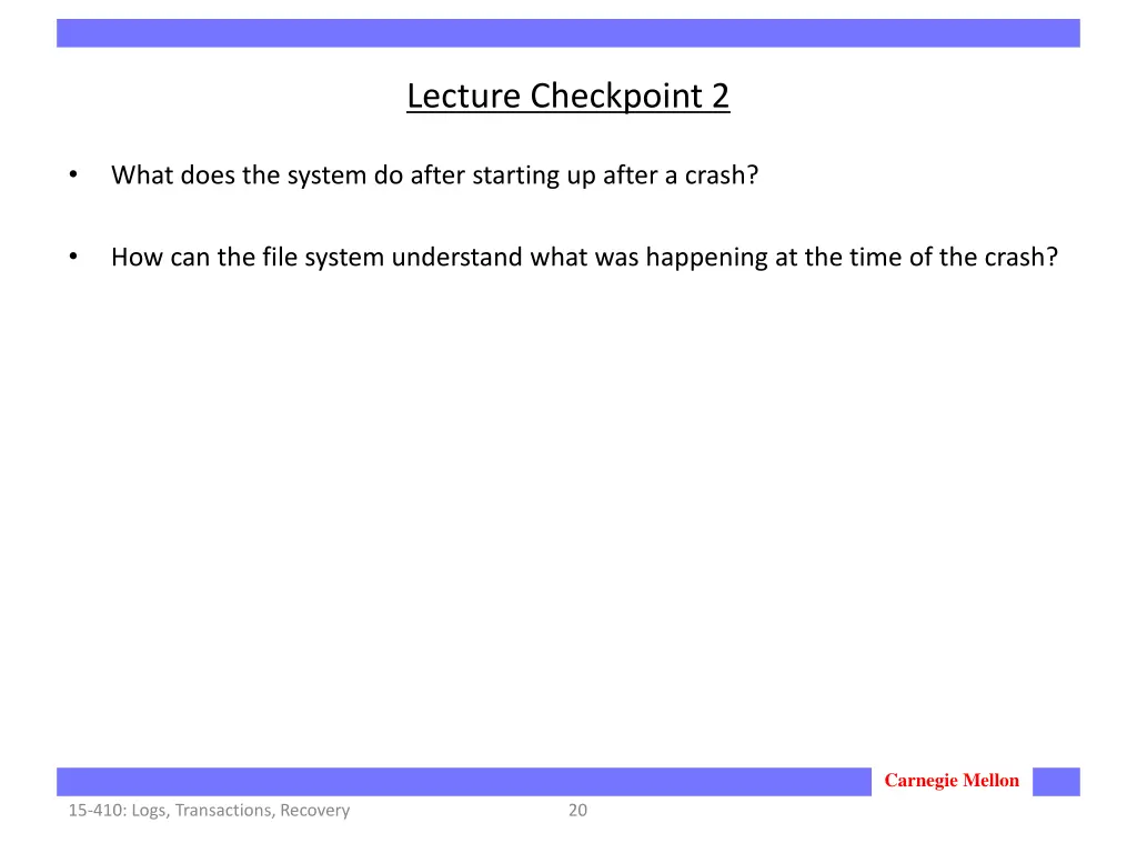 lecture checkpoint 2