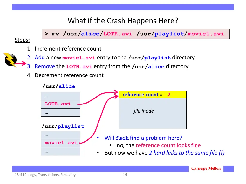 what if the crash happens here