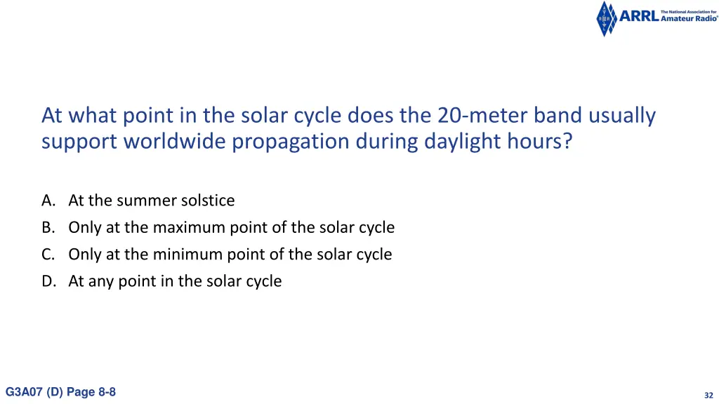 at what point in the solar cycle does
