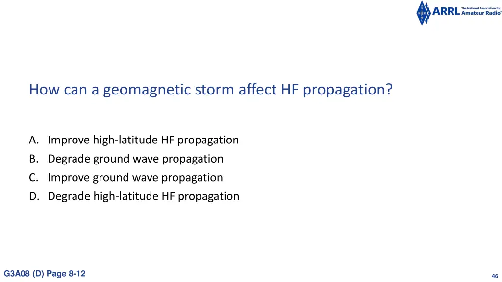 how can a geomagnetic storm affect hf propagation